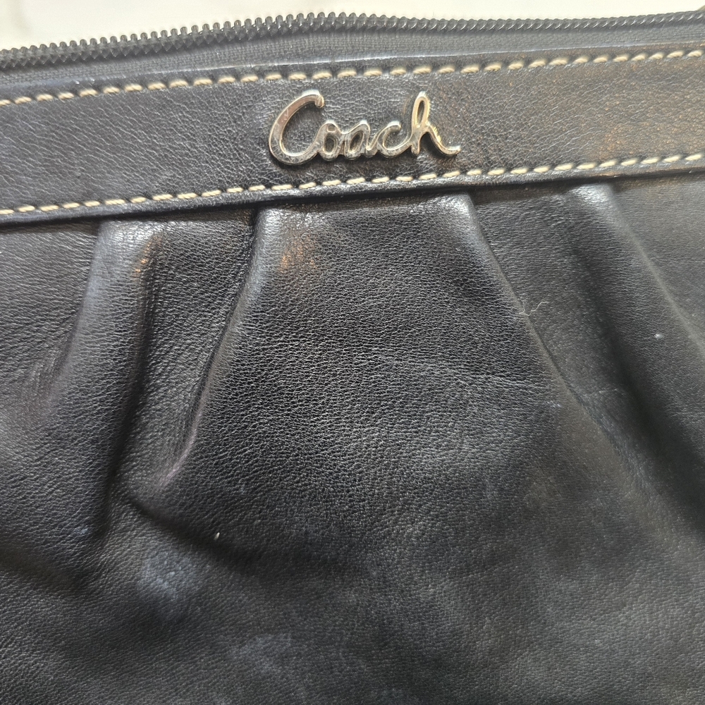 Coach Black Leather Clutch Wristlet - Picture 11 of 13